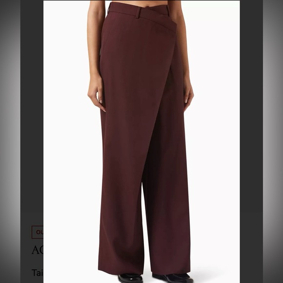 Acne Studios wrap effect wool blend wide leg pants - Picture 2 of 6